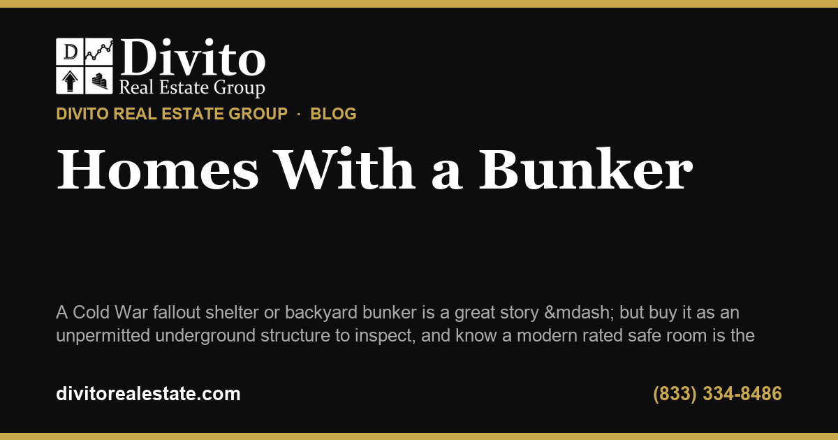 Buying a South Florida Home With a Bomb Shelter or Hurricane Bunker